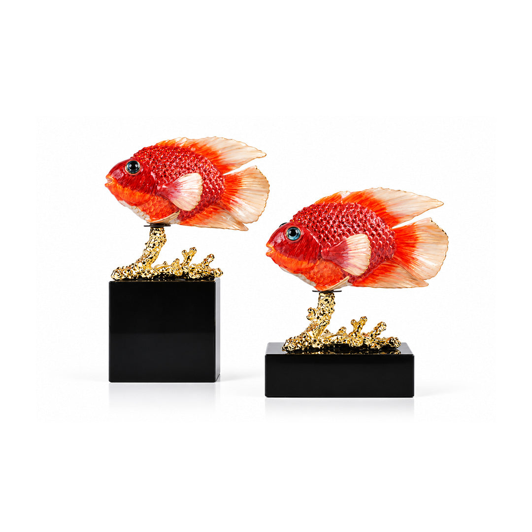 Saffron Crystal & Alloy Goldfish